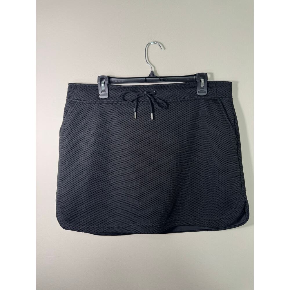 Slazenger Black Mesh Front Tie Golf Skirt Size 12